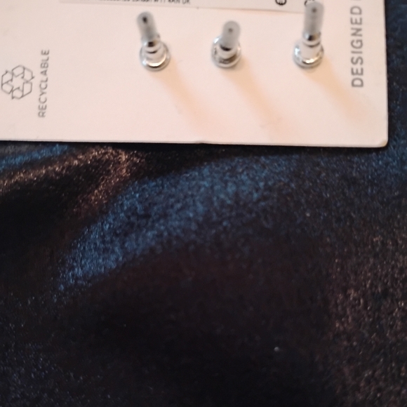Silver Stud Earrings - Picture 3 of 3